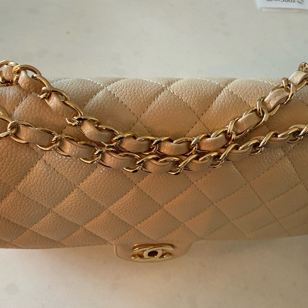 Chanel Beige Clair Medium Double Flap - Picture 10 of 12